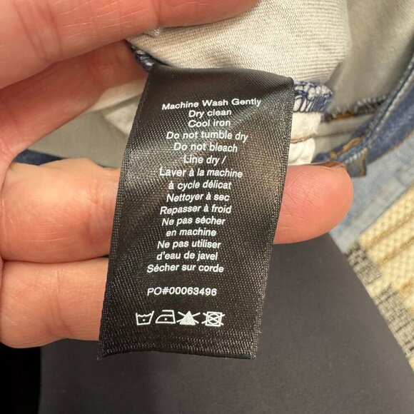 Rag &‎ Bone Miramar Stretch Nina Cigarette Pants Byron Wash Patchwork Size 25 - Picture 11 of 15